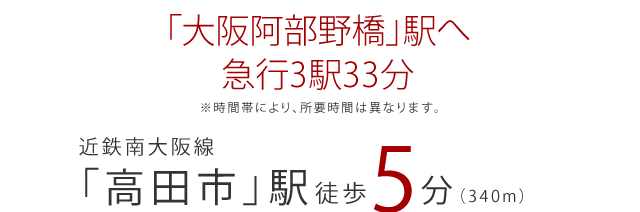 「大阪阿部野橋」駅へ近鉄特急で2駅31分